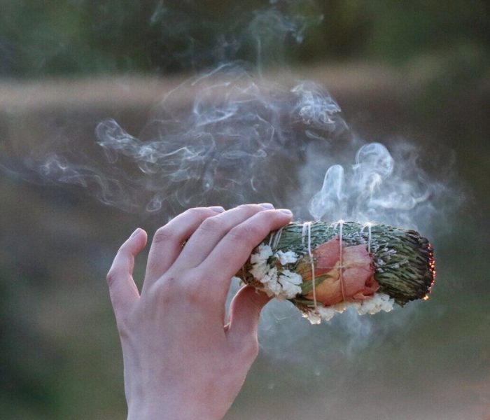 Cedar + Rose _ Smudge Stick — AMONG THE FLOWERS