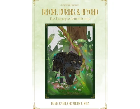 Black panther in lush jungle, "Before, During, & Beyond" book cover